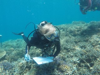 Susan diving