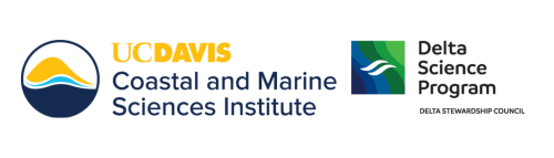 The logos of the UC Davis Coastal and Marine Sciences Institute and Delta Science Program shown side by side
